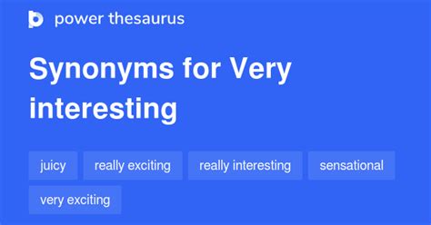 HIGHLY INTERESTING in Thesaurus: 1.